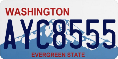 WA license plate AYC8555