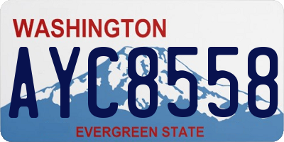 WA license plate AYC8558