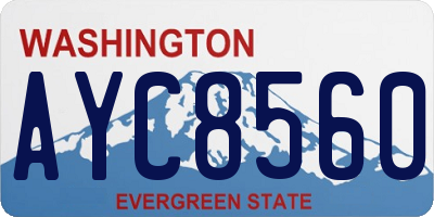 WA license plate AYC8560