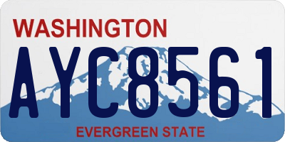 WA license plate AYC8561
