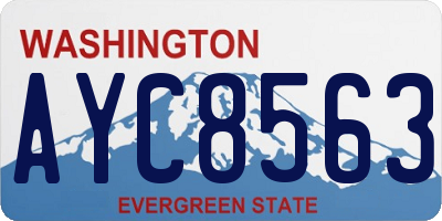 WA license plate AYC8563