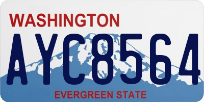 WA license plate AYC8564