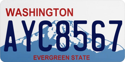 WA license plate AYC8567