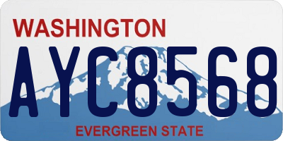 WA license plate AYC8568