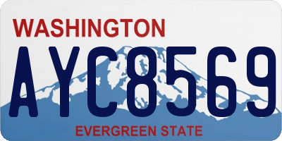 WA license plate AYC8569