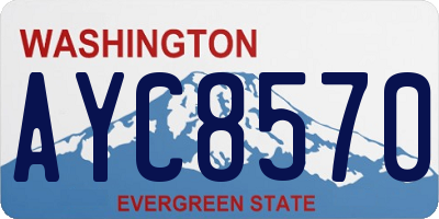WA license plate AYC8570