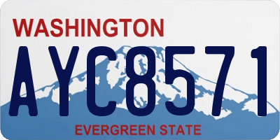 WA license plate AYC8571