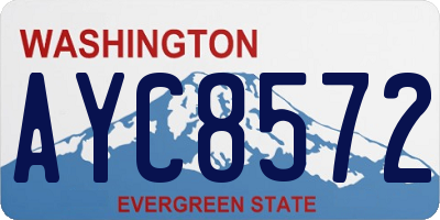 WA license plate AYC8572
