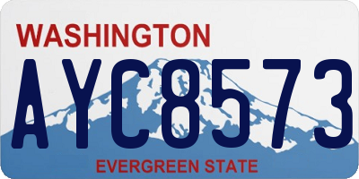WA license plate AYC8573