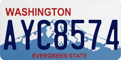 WA license plate AYC8574