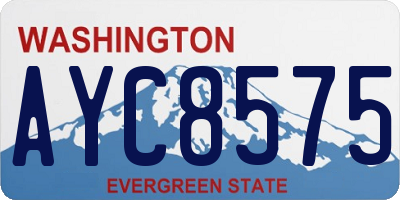 WA license plate AYC8575
