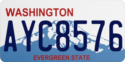 WA license plate AYC8576
