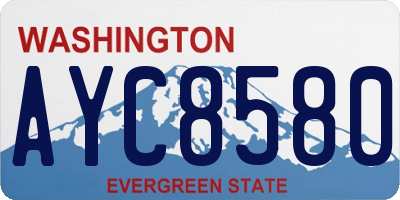 WA license plate AYC8580