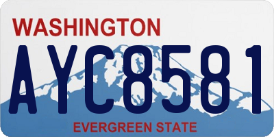WA license plate AYC8581