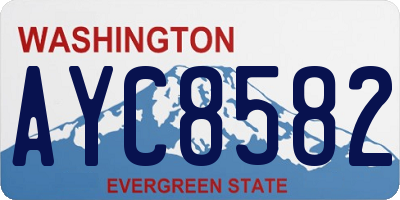 WA license plate AYC8582