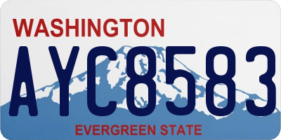 WA license plate AYC8583
