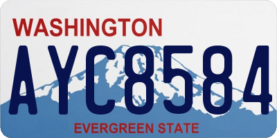 WA license plate AYC8584