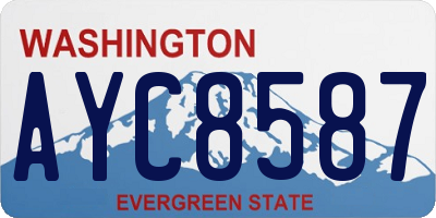 WA license plate AYC8587