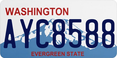 WA license plate AYC8588