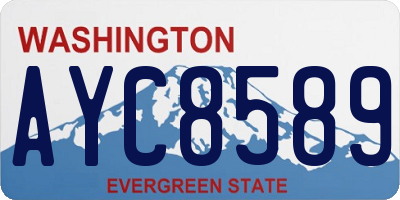 WA license plate AYC8589