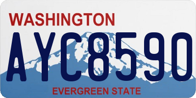 WA license plate AYC8590