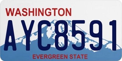 WA license plate AYC8591