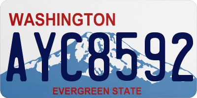 WA license plate AYC8592