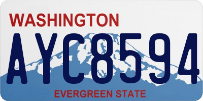 WA license plate AYC8594