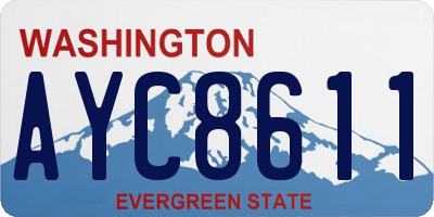 WA license plate AYC8611