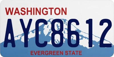 WA license plate AYC8612