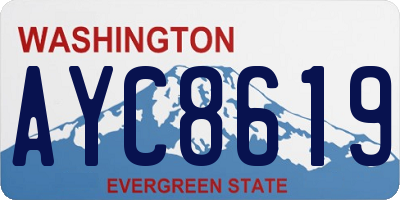 WA license plate AYC8619