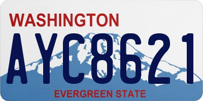 WA license plate AYC8621
