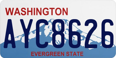 WA license plate AYC8626