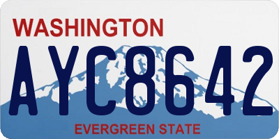 WA license plate AYC8642