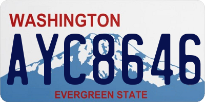 WA license plate AYC8646