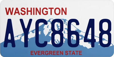 WA license plate AYC8648
