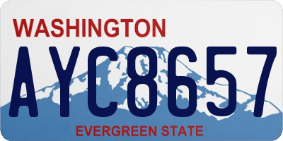 WA license plate AYC8657