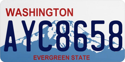WA license plate AYC8658