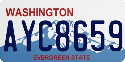 WA license plate AYC8659