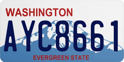 WA license plate AYC8661