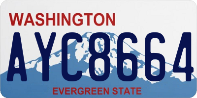 WA license plate AYC8664