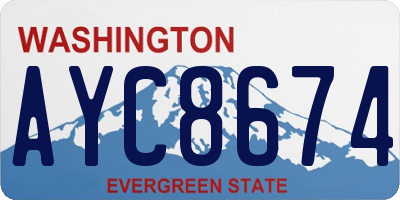 WA license plate AYC8674