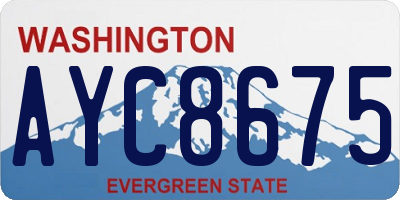 WA license plate AYC8675