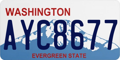 WA license plate AYC8677