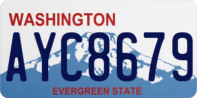 WA license plate AYC8679