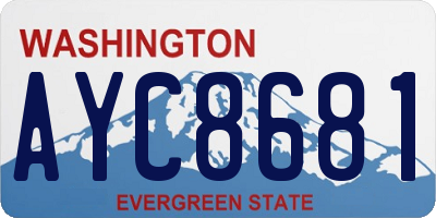 WA license plate AYC8681