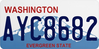 WA license plate AYC8682