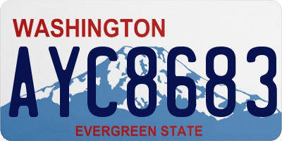 WA license plate AYC8683