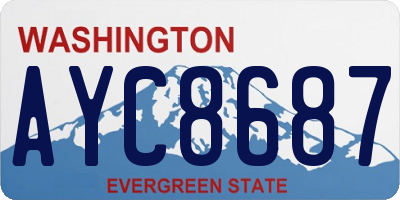WA license plate AYC8687