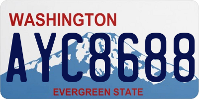 WA license plate AYC8688